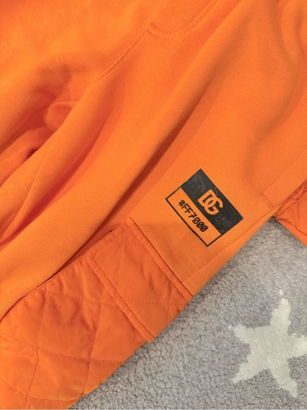 2 pieceDolce & Gabbana Orange Quilted-Sleeve Hooded Sweatshirt &Sweatpant set